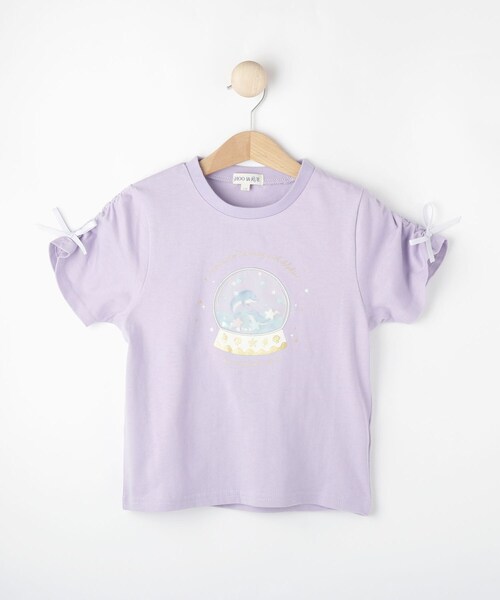 SHOO・LA・RUE(シューラルー)の「【100-150cm】スノードームオーガンジーTシャツ(Tシャツ/カットソー・キッズ・サックスブルー/パープル/オフホワイト・15 /14/13/12/11/10)」の3枚目の写真