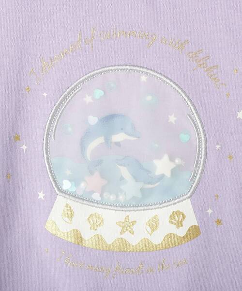 SHOO・LA・RUE(シューラルー)の「【100-150cm】スノードームオーガンジーTシャツ(Tシャツ/カットソー・キッズ・サックスブルー/パープル/オフホワイト・15 /14/13/12/11/10)」の12枚目の写真