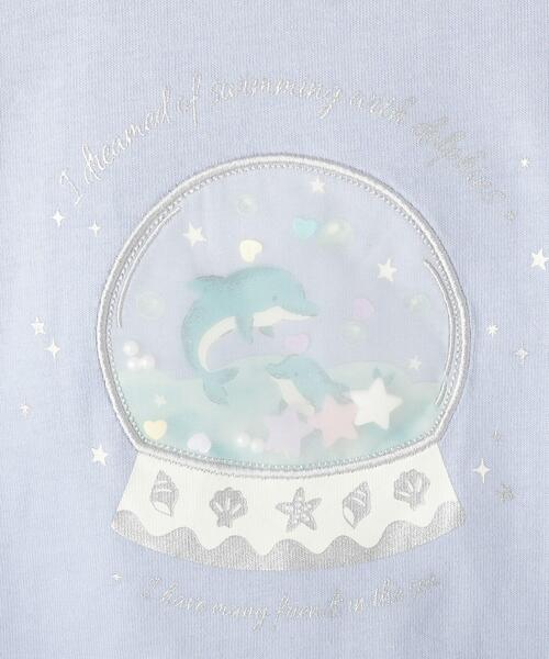 SHOO・LA・RUE(シューラルー)の「【100-150cm】スノードームオーガンジーTシャツ(Tシャツ/カットソー・キッズ・サックスブルー/パープル/オフホワイト・15 /14/13/12/11/10)」の14枚目の写真