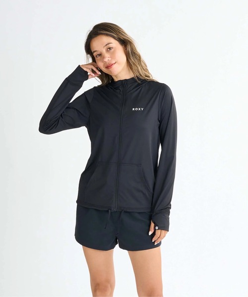 ROXY(ロキシー)の「AURORA /ロキシー長袖ジップアップパーカーラッシュガード(水着)(ラッシュガード・レディース・ホワイト/ブラック/ブラウン/ピンク/ブラック系その他/ホワイト系その他・SMALL/MEDIUM/LARGE)」の22枚目の写真
