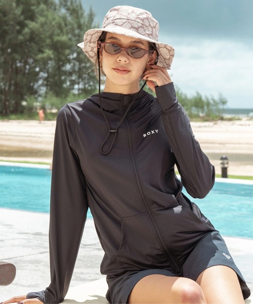 ROXY(ロキシー)の「AURORA /ロキシー長袖ジップアップパーカーラッシュガード(水着)(ラッシュガード・レディース・ホワイト/ブラック/ブラウン/ピンク/ブラック系その他/ホワイト系その他・SMALL/MEDIUM/LARGE)」の20枚目の写真