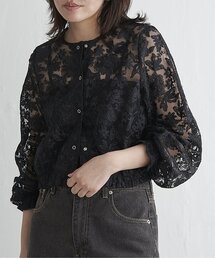 VENCEEXCHANGE | オーガンジー刺繍レースブルゾン(ブルゾン)