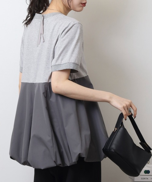 Anna Nicola(アンナニコラ)の「Anna Nicola ふんわりバルーンシルエット 半袖カットソー(Tシャツ/カットソー・レディース・ブラック/グレー/オフホワイト・38)」の19枚目の写真