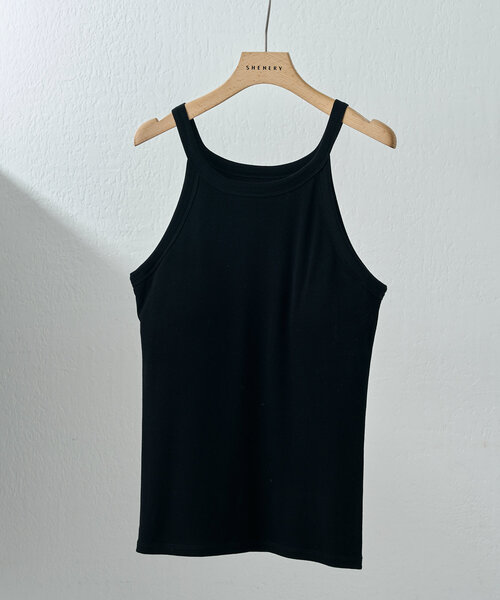 SHENERY(シーナリー)の「《夏のワードローブ》カップ付アメスリリブタンクトップ(タンクトップ・レディース・ブラック/グレー/オフホワイト・MEDIUM/SMALL)」の2枚目の写真