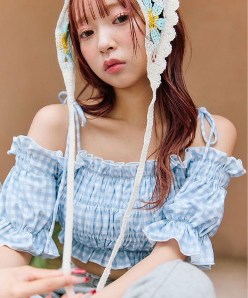 OLIVE des OLIVE（オリーブデオリーブ）の「シャーリングswim　wear（水着・レディース・ブラック/サックスブルー/ブラウン・FREE）」の11枚目の写真