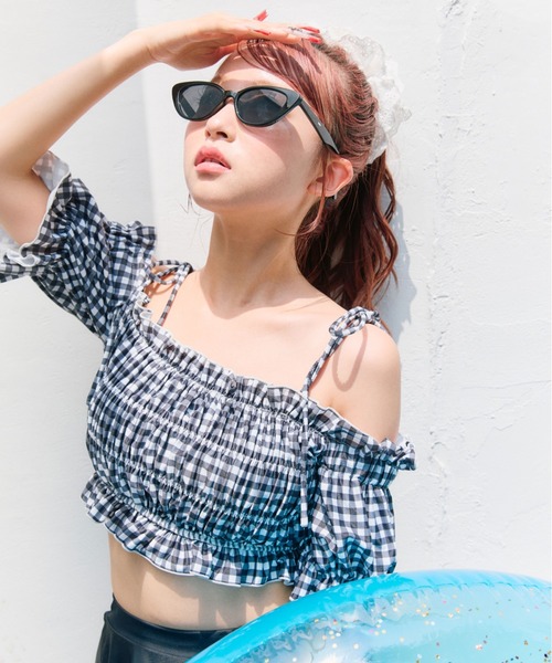 OLIVE des OLIVE シャーリングswim wear OLIVE des OLIVE（オリーブデオリーブ）の「シャーリングswim