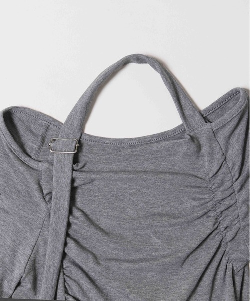 PHILLY（フィリー）の「【PHILLY】ベルトデザインオフショルT（Tシャツ/カットソー・レディース・ブラック/グレー・FREE）」の18枚目の写真