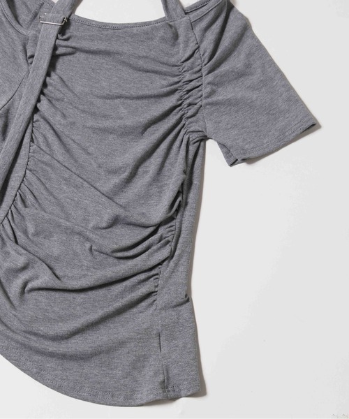 PHILLY（フィリー）の「【PHILLY】ベルトデザインオフショルT（Tシャツ/カットソー・レディース・ブラック/グレー・FREE）」の21枚目の写真