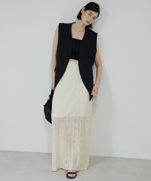 GALLARDAGALANTE（ガリャルダガランテ）の「ノーカラージレ（ベスト・レディース・ブラック/ベージュ・FREE）」の8枚目の写真