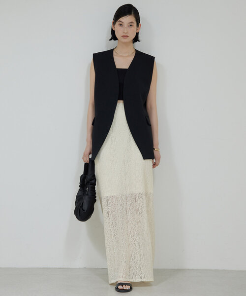 GALLARDAGALANTE（ガリャルダガランテ）の「ノーカラージレ（ベスト・レディース・ブラック/ベージュ・FREE）」の9枚目の写真