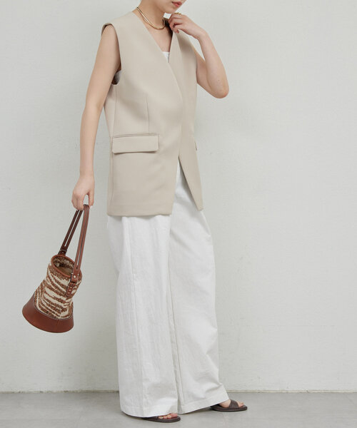 GALLARDAGALANTE（ガリャルダガランテ）の「ノーカラージレ（ベスト・レディース・ブラック/ベージュ・FREE）」の19枚目の写真