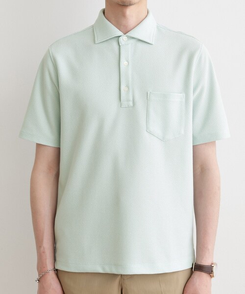 TAKEO KIKUCHI(タケオキクチ)の「【尾州織】メランジメッシュ ポロシャツ(ポロシャツ・メンズ・ライトグレー/ライトブルー/ブルー系その他/ネイビー/ブラウン系/レンガ・01/02/03/04/05)」の8枚目の写真