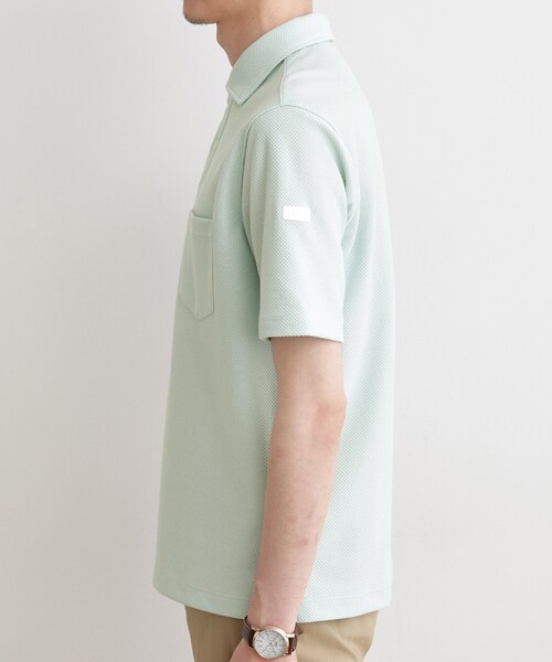 TAKEO KIKUCHI(タケオキクチ)の「【尾州織】メランジメッシュ ポロシャツ(ポロシャツ・メンズ・ライトグレー/ライトブルー/ブルー系その他/ネイビー/ブラウン系/レンガ・01/02/03/04/05)」の9枚目の写真