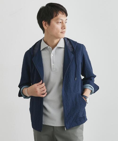 タケオキクチ　【尾州織／Made in JAPAN】メランジ ポロシャツ セール】【尾州織】メランジメッシュ ポロシャツ（ポロシャツ