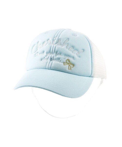 BRANSHES(ブランシェス)の「ロゴ/リボン刺繍メッシュキャップ(キャップ・キッズ・ブルー/ピンク・L/M/S)」の7枚目の写真