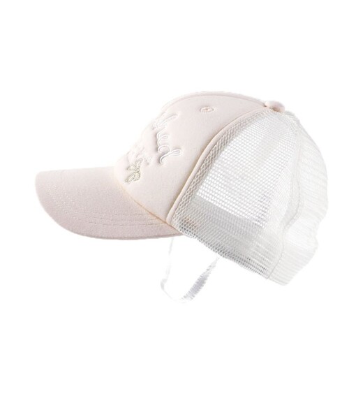 BRANSHES(ブランシェス)の「ロゴ/リボン刺繍メッシュキャップ(キャップ・キッズ・ブルー/ピンク・L/M/S)」の9枚目の写真