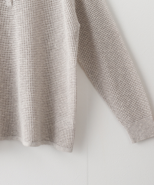 JOURNAL STANDARD(ジャーナルスタンダード)の「ヘンリーメッシュニット(ニット/セーター・レディース・ライトグレー/イエロー/アイボリー・FREE)」の13枚目の写真