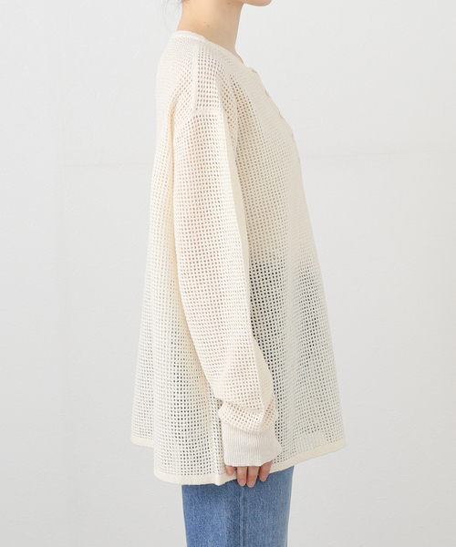JOURNAL STANDARD(ジャーナルスタンダード)の「ヘンリーメッシュニット(ニット/セーター・レディース・ライトグレー/イエロー/アイボリー・FREE)」の22枚目の写真