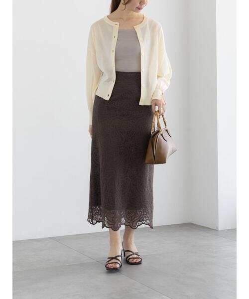 Te chichi（テチチ）の「前後2WAYラメシアークルーカーディガン（カーディガン/ボレロ・レディース・ネイビー/オフホワイト/グレー・F）」の15枚目の写真