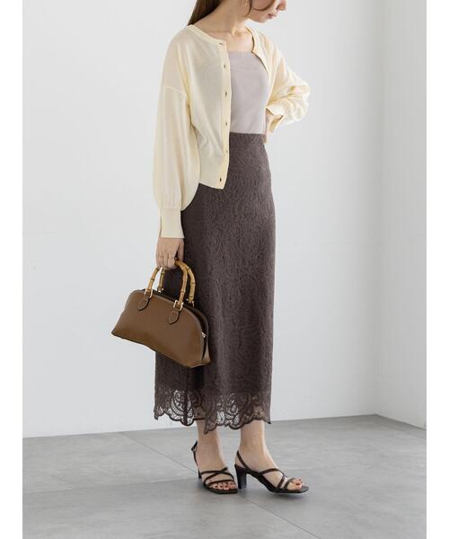 Te chichi（テチチ）の「前後2WAYラメシアークルーカーディガン（カーディガン/ボレロ・レディース・ネイビー/オフホワイト/グレー・F）」の16枚目の写真