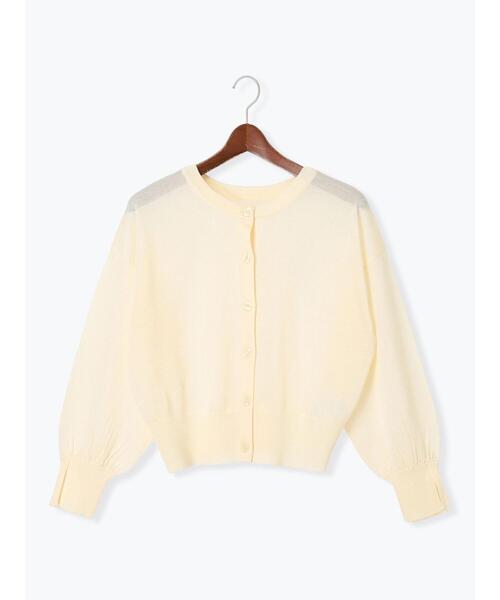 Te chichi（テチチ）の「前後2WAYラメシアークルーカーディガン（カーディガン/ボレロ・レディース・ネイビー/オフホワイト/グレー・F）」の5枚目の写真