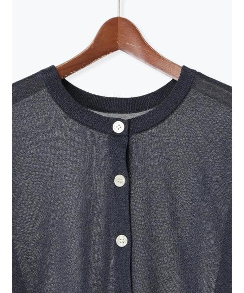 Te chichi（テチチ）の「前後2WAYラメシアークルーカーディガン（カーディガン/ボレロ・レディース・ネイビー/オフホワイト/グレー・F）」の9枚目の写真