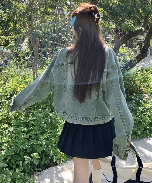 Miniministore(ミニミニストア)の「フリンジデニムジャケット デニムブルゾン(デニムジャケット・レディース・サックスブルー・L/M)」の6枚目の写真
