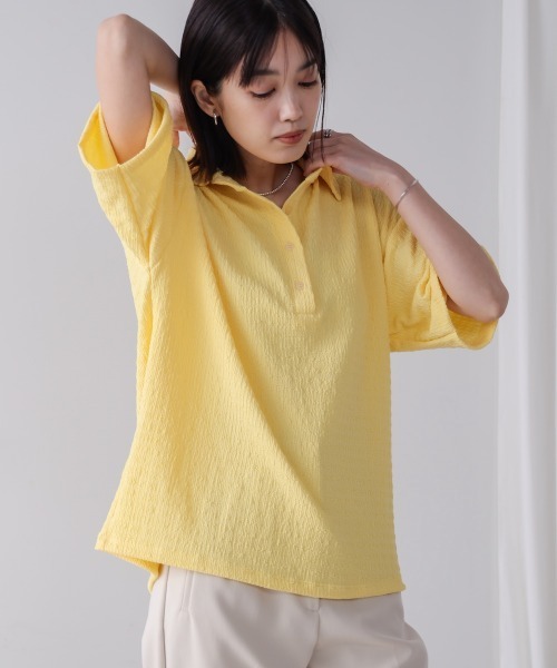 Bou Jeloud(ブージュルード)の「スキッパーカットソー(Tシャツ/カットソー・レディース・ベージュ/イエロー/ピンク・FREE)」の14枚目の写真
