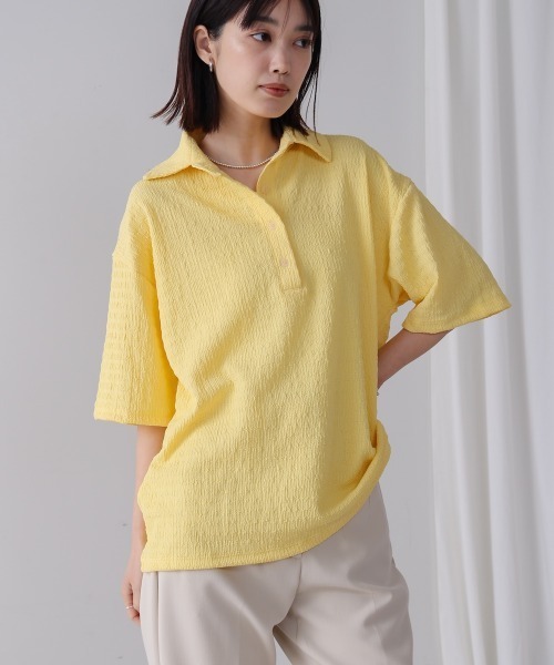 Bou Jeloud(ブージュルード)の「スキッパーカットソー(Tシャツ/カットソー・レディース・ベージュ/イエロー/ピンク・FREE)」の19枚目の写真