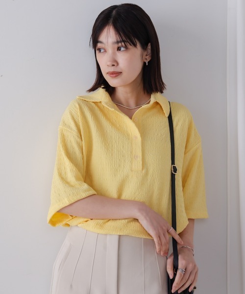 Bou Jeloud(ブージュルード)の「スキッパーカットソー(Tシャツ/カットソー・レディース・ベージュ/イエロー/ピンク・FREE)」の20枚目の写真