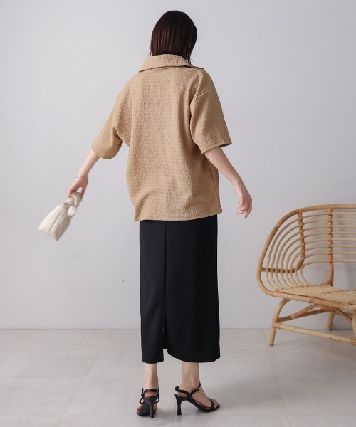 Bou Jeloud(ブージュルード)の「スキッパーカットソー(Tシャツ/カットソー・レディース・ベージュ/イエロー/ピンク・FREE)」の9枚目の写真