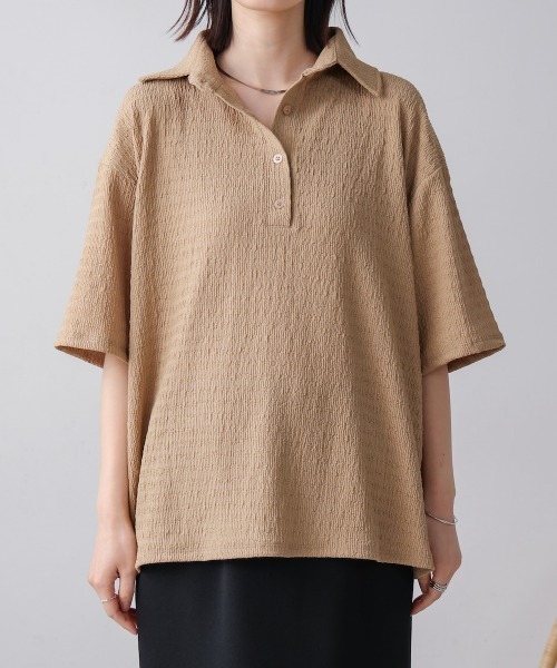 Bou Jeloud(ブージュルード)の「スキッパーカットソー(Tシャツ/カットソー・レディース・ベージュ/イエロー/ピンク・FREE)」の12枚目の写真