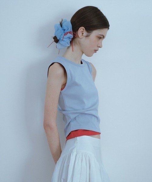 clor(クロル)の「COTTON ESSENTIAL TOP(タンクトップ・レディース・オリーブ/レッド/グレー/アイボリー/スカイブルー/ブラック・M/S)」の2枚目の写真