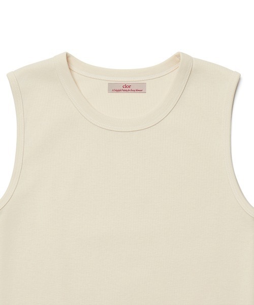clor(クロル)の「COTTON ESSENTIAL TOP(タンクトップ・レディース・オリーブ/レッド/グレー/アイボリー/スカイブルー/ブラック・M/S)」の8枚目の写真