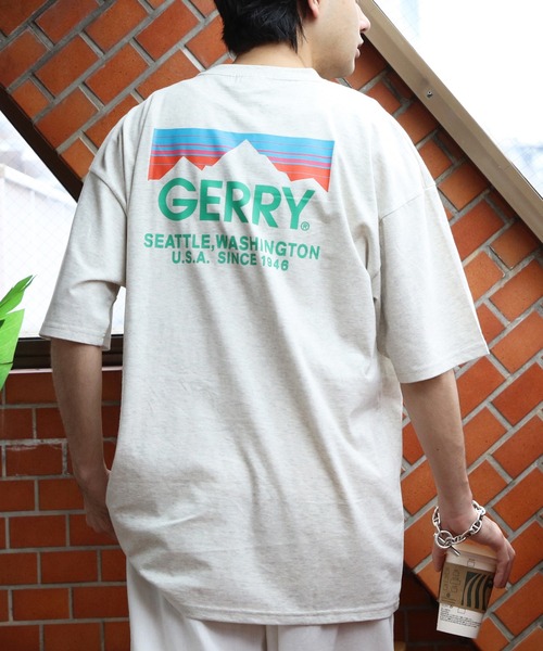 GERRY(ジェリー)の「GERRY カラーボックスロゴTシャツ(Tシャツ/カットソー・メンズ・オートミール/パープル/ホワイト/カーキ/ブラック・MEDIUM/X-LARGE/LARGE)」の6枚目の写真