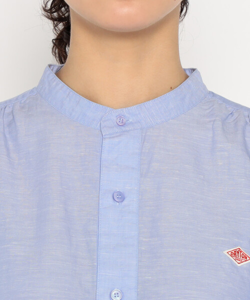 DANTON（ダントン）の「WOMEN'S COTTON LINEN SLUB SLEEVELESS DRESS（ワンピース・レディース・レッド/ブラック/サックスブルー/グレイッシュベージュ・36）」の14枚目の写真