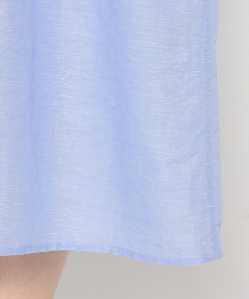 DANTON（ダントン）の「WOMEN'S COTTON LINEN SLUB SLEEVELESS DRESS（ワンピース・レディース・レッド/ブラック/サックスブルー/グレイッシュベージュ・36）」の18枚目の写真