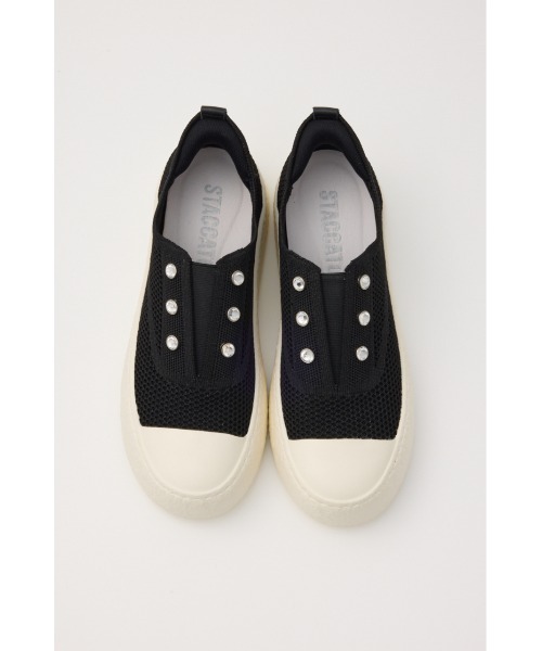 STACCATO(スタッカート)の「ストーンハンディプラットフォームスリッポン(スリッポン・レディース・ブラック/グレー・22.5cm/23.0cm/23.5cm/24.0cm/24.5cm)」の4枚目の写真