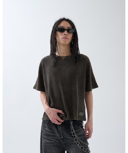 ANDER HUNK（アンダーハンク）の「Dameged Short Waffle T-shirt