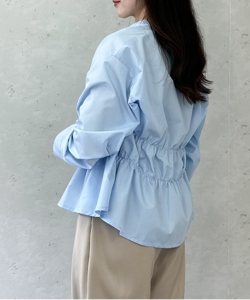 Per sist ence(パーシエンス)の「ブロードシャーリングシャツ(シャツ/ブラウス・レディース・オフホワイト/チャコールグレー/ブルー/ピンク・ONE SIZE)」の16枚目の写真