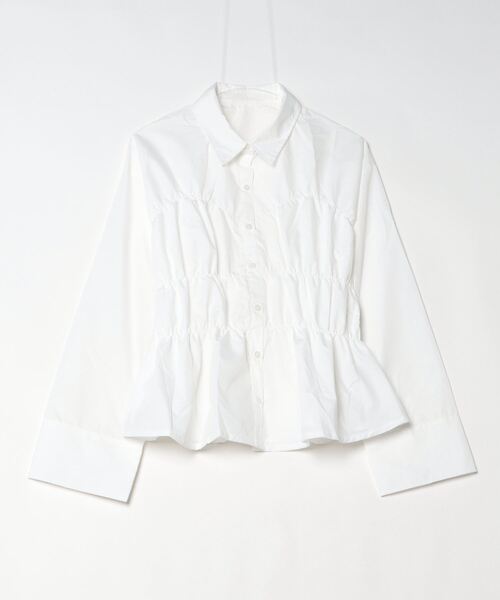 Per sist ence(パーシエンス)の「ブロードシャーリングシャツ(シャツ/ブラウス・レディース・オフホワイト/チャコールグレー/ブルー/ピンク・ONE SIZE)」の22枚目の写真