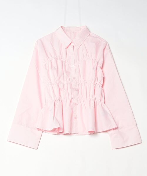 Per sist ence(パーシエンス)の「ブロードシャーリングシャツ(シャツ/ブラウス・レディース・オフホワイト/チャコールグレー/ブルー/ピンク・ONE SIZE)」の20枚目の写真