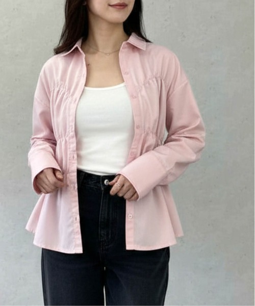 Per sist ence(パーシエンス)の「ブロードシャーリングシャツ(シャツ/ブラウス・レディース・オフホワイト/チャコールグレー/ブルー/ピンク・ONE SIZE)」の19枚目の写真