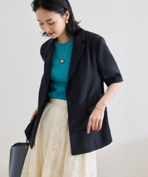 洗える・カセット服・新色追加】トリアセバックサテン ハーフスリーブ