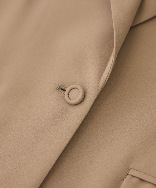 ROPE'（ロペ）の「【洗える・カセット服・新色追加】トリアセバックサテン ハーフスリーブジャケット/セットアップ対応（テーラードジャケット・レディース・ベージュ/ネイビー/ブラック・36/38）」の18枚目の写真