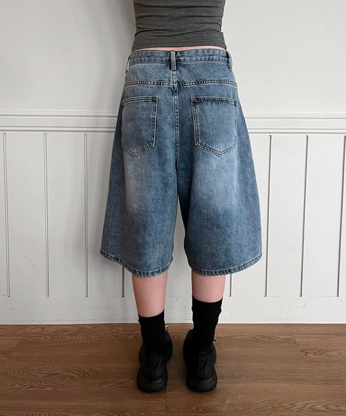 【HUECLOSET】★送料・関税込★バミューダデニムパンツ HUECLOSET】☆送料・関税込☆バミューダデニムパンツ (HUE
