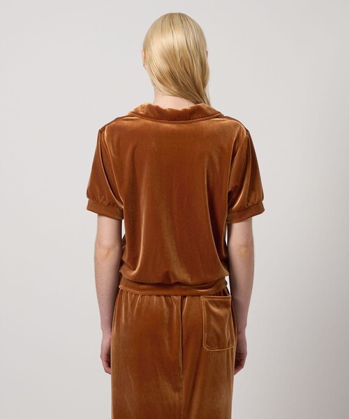 Steven Alan（スティーブンアラン）の「＜Steven Alan＞ベロア スキッパー ネック プルオーバー（Tシャツ/カットソー・レディース・ブラック/ダークブラウン・FREE）」の8枚目の写真