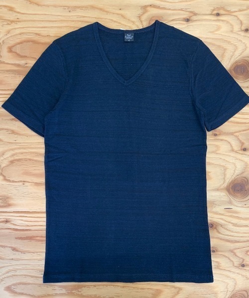 B'day（ビーデイ）の「メランジフライス Vネック 5分袖 & 半袖（Tシャツ/カットソー・メンズ・チャコールグレー/杢グレー/グレー系その他/ワイン/レッド系/ブルー系その他/ダークブルー・MEDIUM/LARGE）」の12枚目の写真