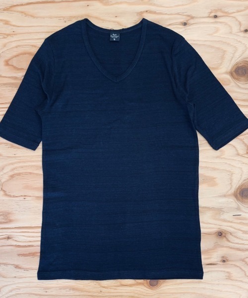 B'day（ビーデイ）の「メランジフライス Vネック 5分袖 & 半袖（Tシャツ/カットソー・メンズ・チャコールグレー/杢グレー/グレー系その他/ワイン/レッド系/ブルー系その他/ダークブルー・MEDIUM/LARGE）」の13枚目の写真
