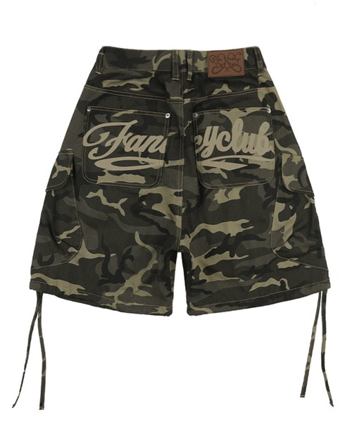 Cargo Lettering Bermuda Pants (Black) F25QD889 - FANCY CLUB